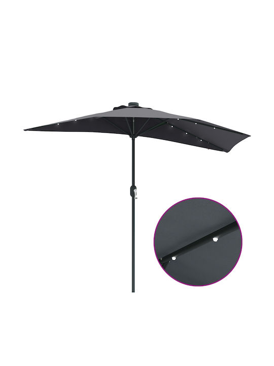 Garten- und Terrassen-Sonnenschirm Hängend Aluminium Grau 2,23x2,23xHöhe 2,23 m