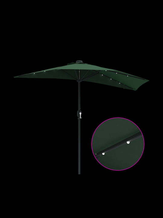 Hanging Aluminum Garden Parasol Green 2.23x2.23xHeight 2.23m