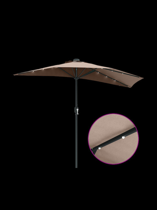 Umbrelă Suspendată Din Aluminiu Maro 2.23x2.23xÎnălțime 2.23m