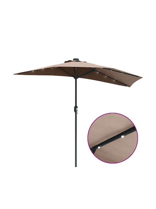 Umbrelă Suspendată Din Aluminiu Maro 2.23x2.23xÎnălțime 2.23m