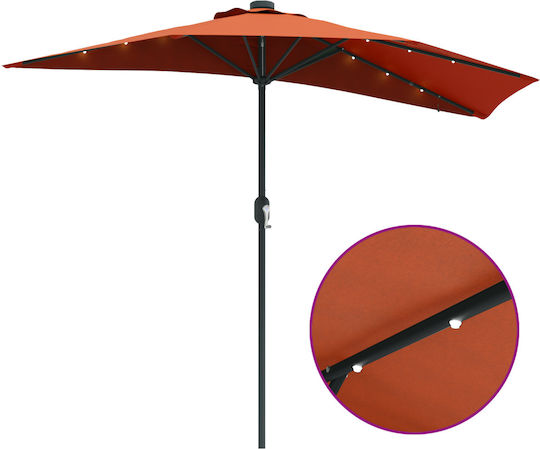 Hanging Aluminum Orange Garden & Terrace Parasol 2.23x2.23xHeight 2.23m
