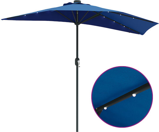 Hanging Aluminum Garden Parasol Blue 2.23x2.23xHeight 2.23m