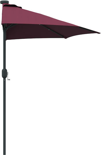 Hängender Aluminium-Burgunder Garten- und Terrassen-Sonnenschirm 2,23x2,23xHöhe 2,23 m