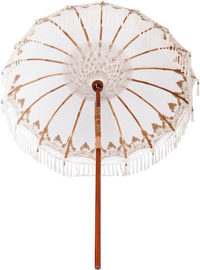 Umbrelă Rotundă Din Aluminiu Ecru Φ1.8xÎ2.5m
