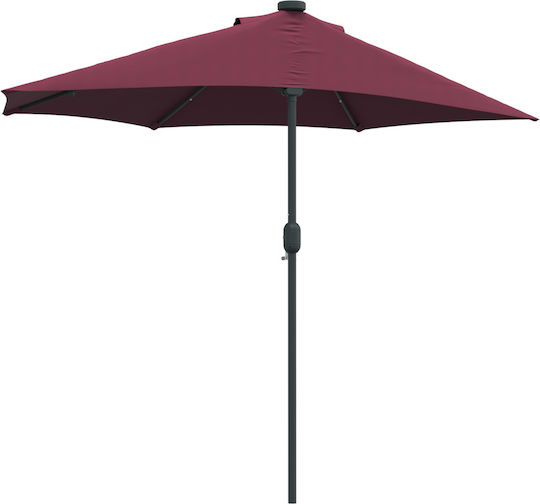 Hängender Aluminium-Burgunder Garten- und Terrassen-Sonnenschirm 2,23x2,23xHöhe 2,23 m