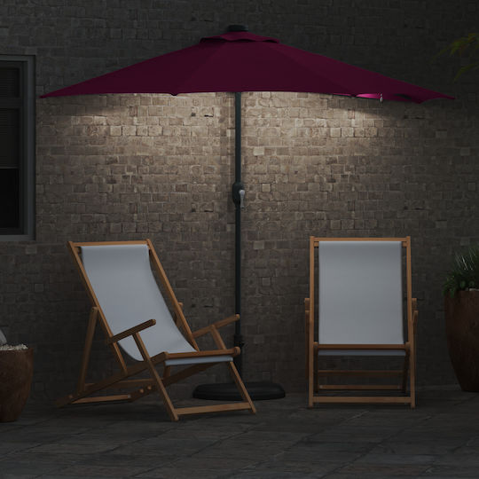 Hängender Aluminium-Burgunder Garten- und Terrassen-Sonnenschirm 2,23x2,23xHöhe 2,23 m