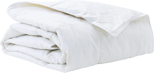 vidaXL Κουβερλί Μονό Λευκό 135x200cm