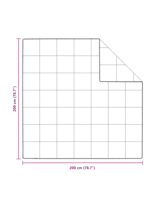 vidaXL Покривало Двойно Бял 200x200см