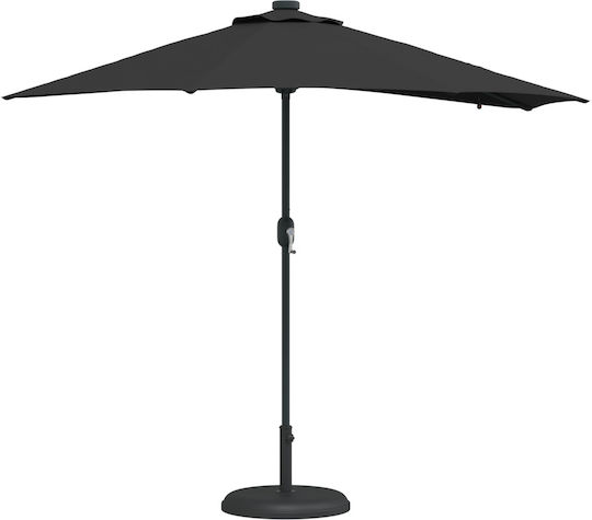 Hanging Aluminum Black Parasol 2.23x2.23xH2.23m