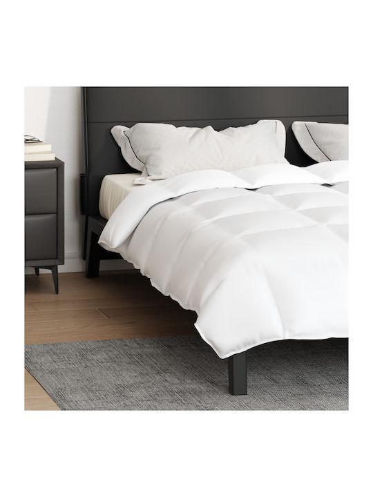 vidaXL Κουβερλί Υπέρδιπλο Λευκό 240x220cm