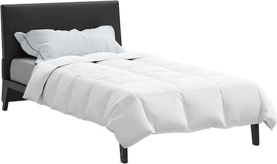 vidaXL Cuvertură Single Alb 135x220cm