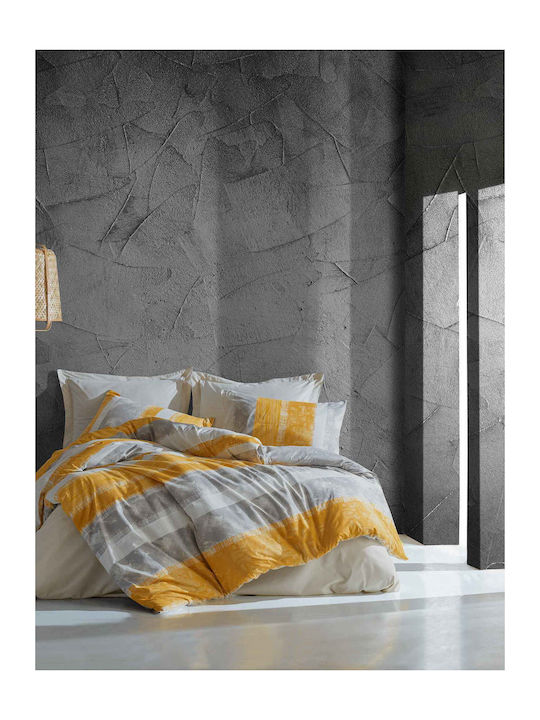 Madi Peels Σετ Κουβερλί Υπέρδιπλο Βαμβακερό Orange 220x240cm 3τμχ