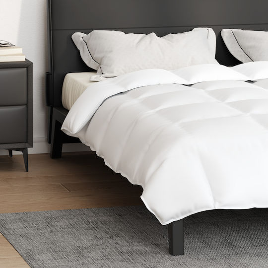 vidaXL Κουβερλί Υπέρδιπλο Λευκό 240x200cm