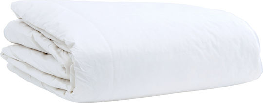 vidaXL Покривало Единично Бял 155x220см