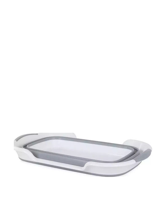 Verk Group Wäschekorb aus Kunststoff Faltbar 39x60x29cm Gray