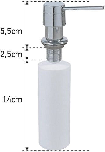 Franke Active Εντοιχιζόμενο Dispenser για την Κουζίνα Μεταλλικό Polar White 300ml