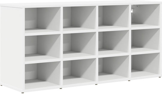 Entry Furniture with Shoe Rack / Wardrobe & Bench White 52.5x30x50cm