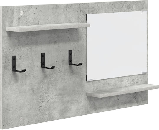 Entry Furniture with Mirror & Hanger Concrete Grey 90x10x50cm Entry Furniture with Mirror & Hanger Concrete Grey 90x10x50cm