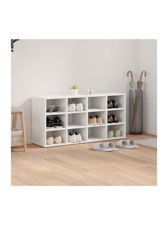 Entry Furniture with Shoe Rack / Wardrobe & Bench White 52.5x30x50cm