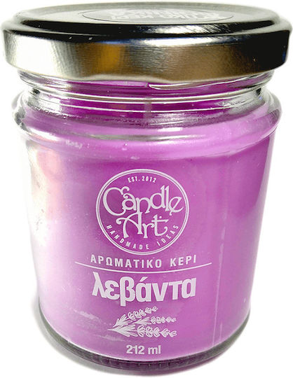 Candle n'Art Aromatic Soy Candle in Jar with Lavender Essential Oils 212gr