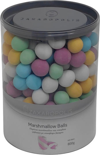 Zaxaropolis Κουφέτα Marshmallow Balls în Formă Clasic cu Aromă de Ciocolata Multicolor 800gr