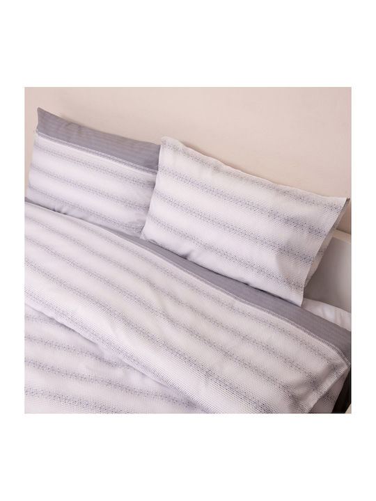 Anna Riska Duvet Cover Set Cotton Queen with 2 Pillowcases 220x240 Grey