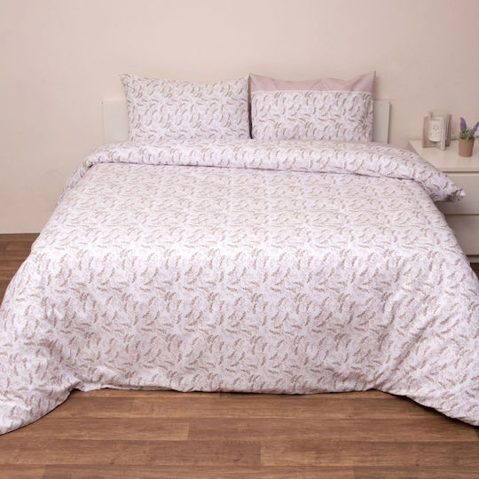 Anna Riska Duvet Cover Set Cotton Queen with 2 Pillowcases 220x240 Beige