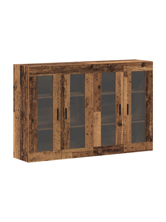 Висулка Витрина за хол със Стъкло Old Wood 69.5x34x90см