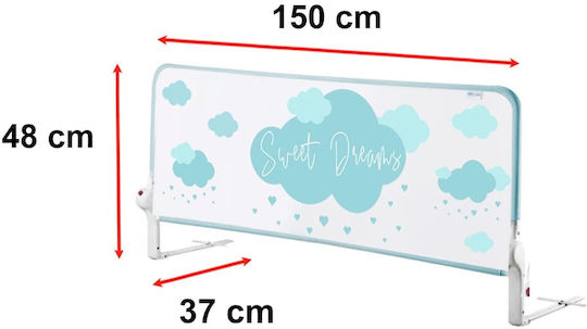 Guimo Pliabil Bară de protecție pentru pat în Culoare Verde 120x48cm 1buc