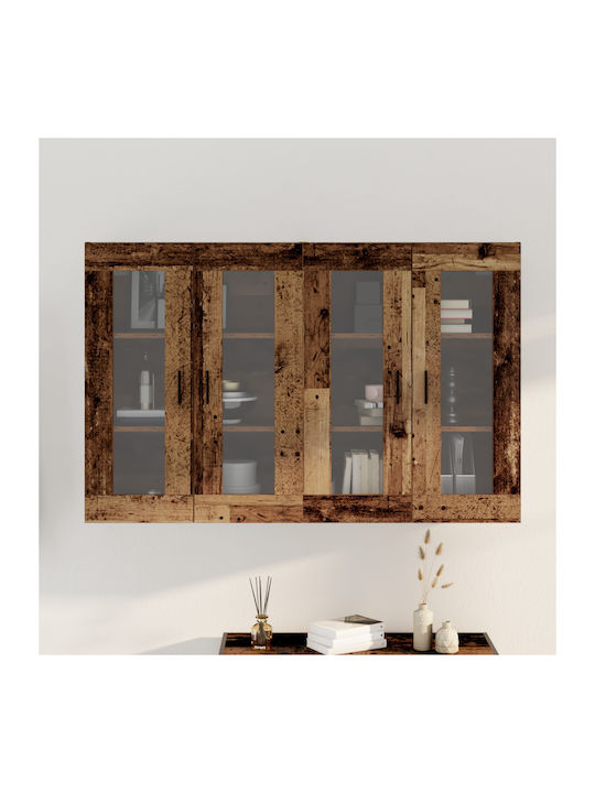 Висулка Витрина за хол със Стъкло Old Wood 69.5x34x90см