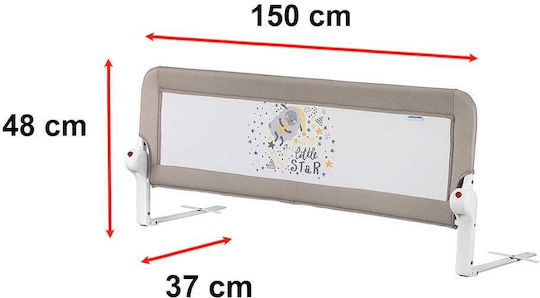 Guimo Pliabil Bară de protecție pentru pat în Culoare Gri 120x48cm 1buc