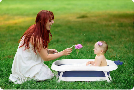 Ricokids Cadă pliabilă pentru bebeluși Albă