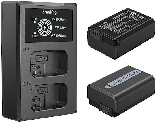 SmallRig Διπλός Φορτιστής Μπαταρίας Συμβατός με Sony