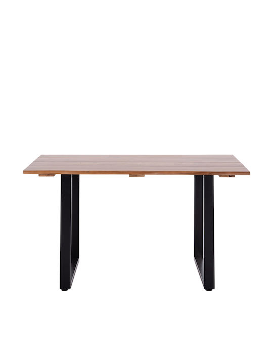 Friggo Table Dining Room from Solid Wood & Metal Acacia 140x80x76cm