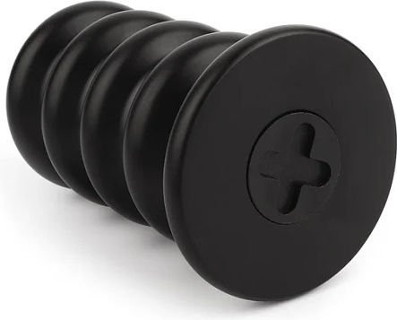 Mr Steel Ass Blaster Premium Aluminium Ribbed Anal Plug Extra Stimulation Medium Black