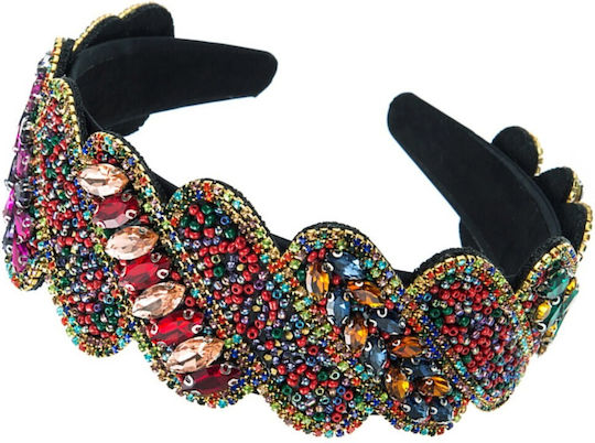 Retro Rhinestones Haar Stirnband Bunt