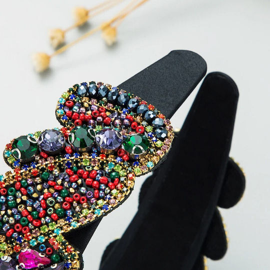 Retro Rhinestones Haar Stirnband Bunt