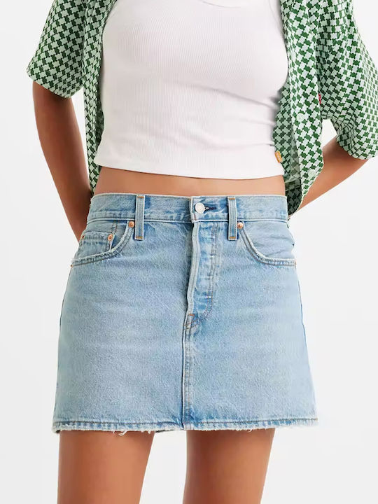 Icon Denim Mini Fustă Albastru
