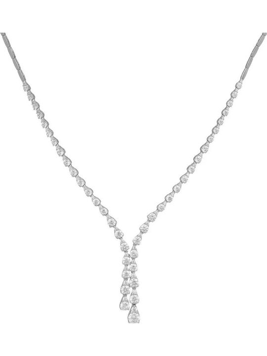 Jewelry Set Made of 14K White Gold