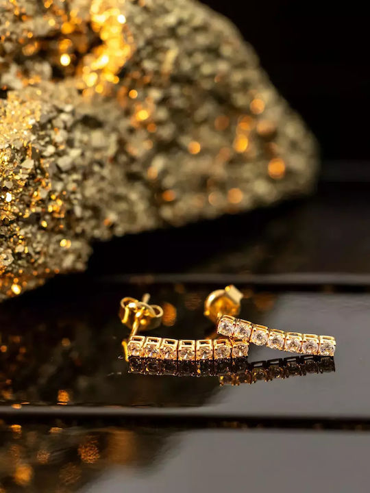Set with Necklace , Earrings & Bracelet from Gold 9K with Stones