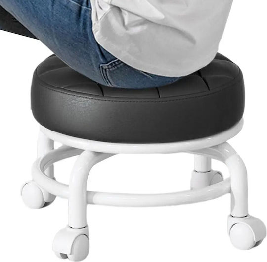 Wheeled Stool Black