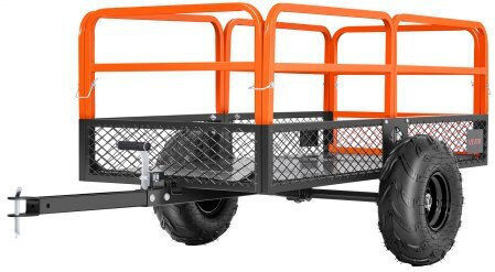Vevor Dump Trailer 1600 Lbs 22 Cu Ft Tow Behind Steel Garden Yard Trailer Cart