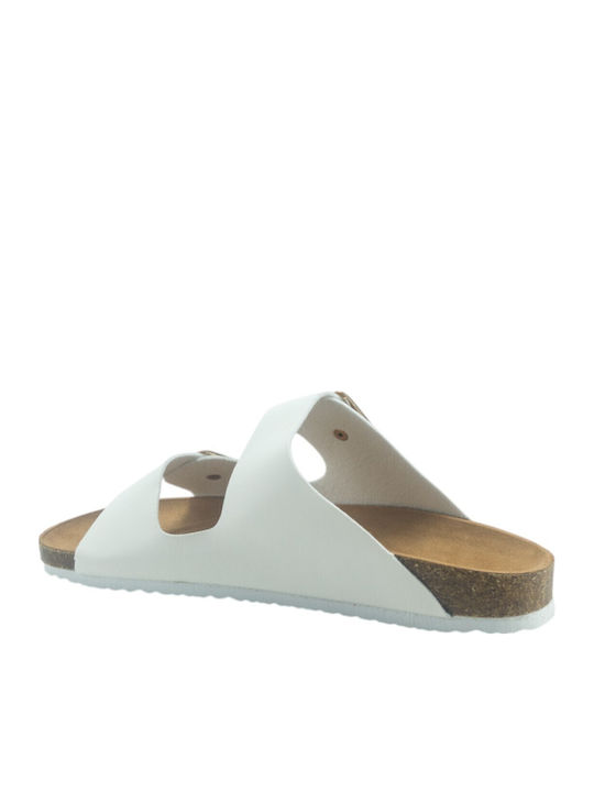 Women's Flat Sandals in White Color