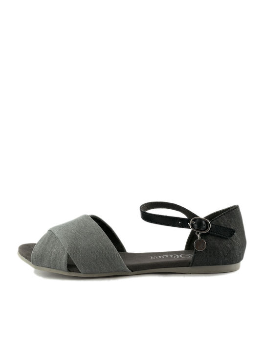 Women's Flat Sandals in Gray Color
