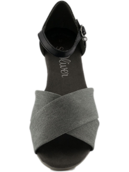 Women's Flat Sandals in Gray Color