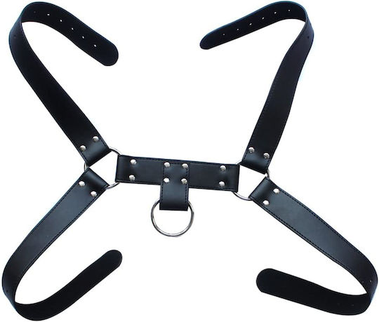 Leather Body Male Harness Black
