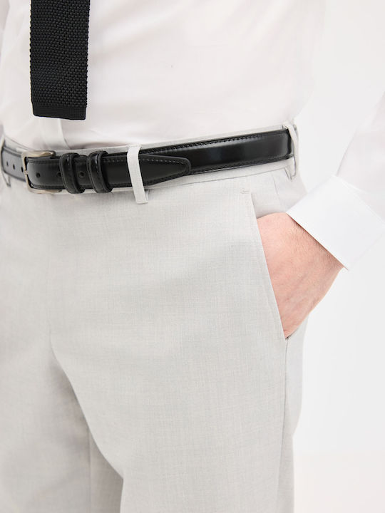 Pantaloni Elastic cu Croială Slim Light Gray