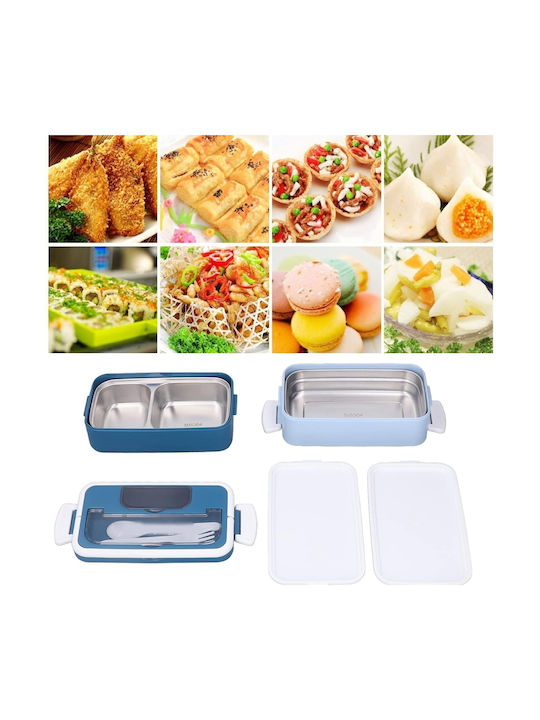 Uncle George Microwave Plastic Lunch Box Blue 1600ml