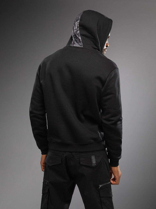 Φούτερ με Κουκούλα Black/storm Grey