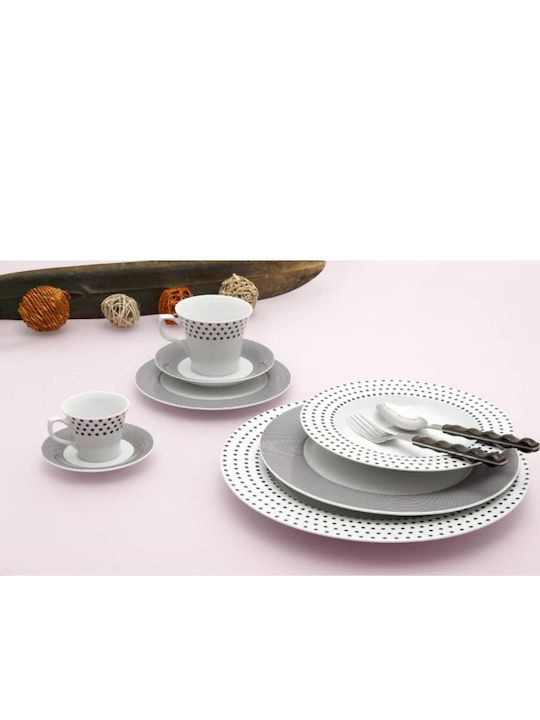 Cryspo Trio Gray Porcelain Dinnerware Set 20pcs